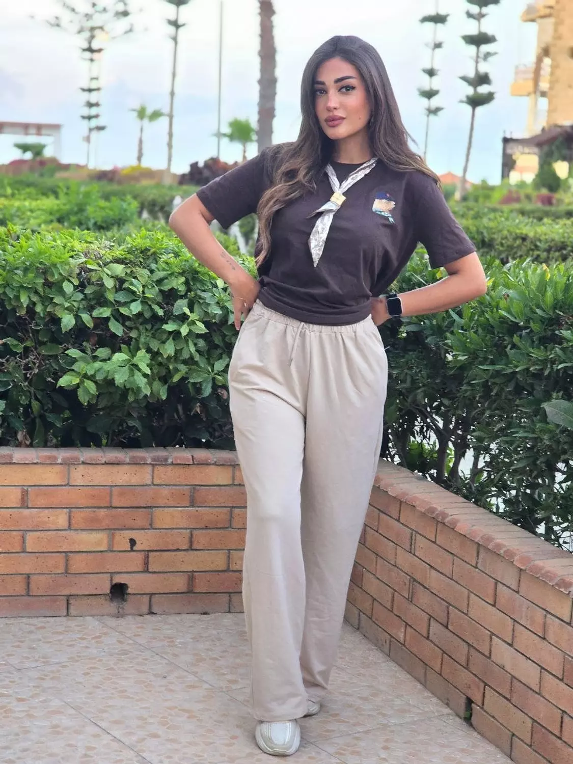 Beige sweatpants  hover image