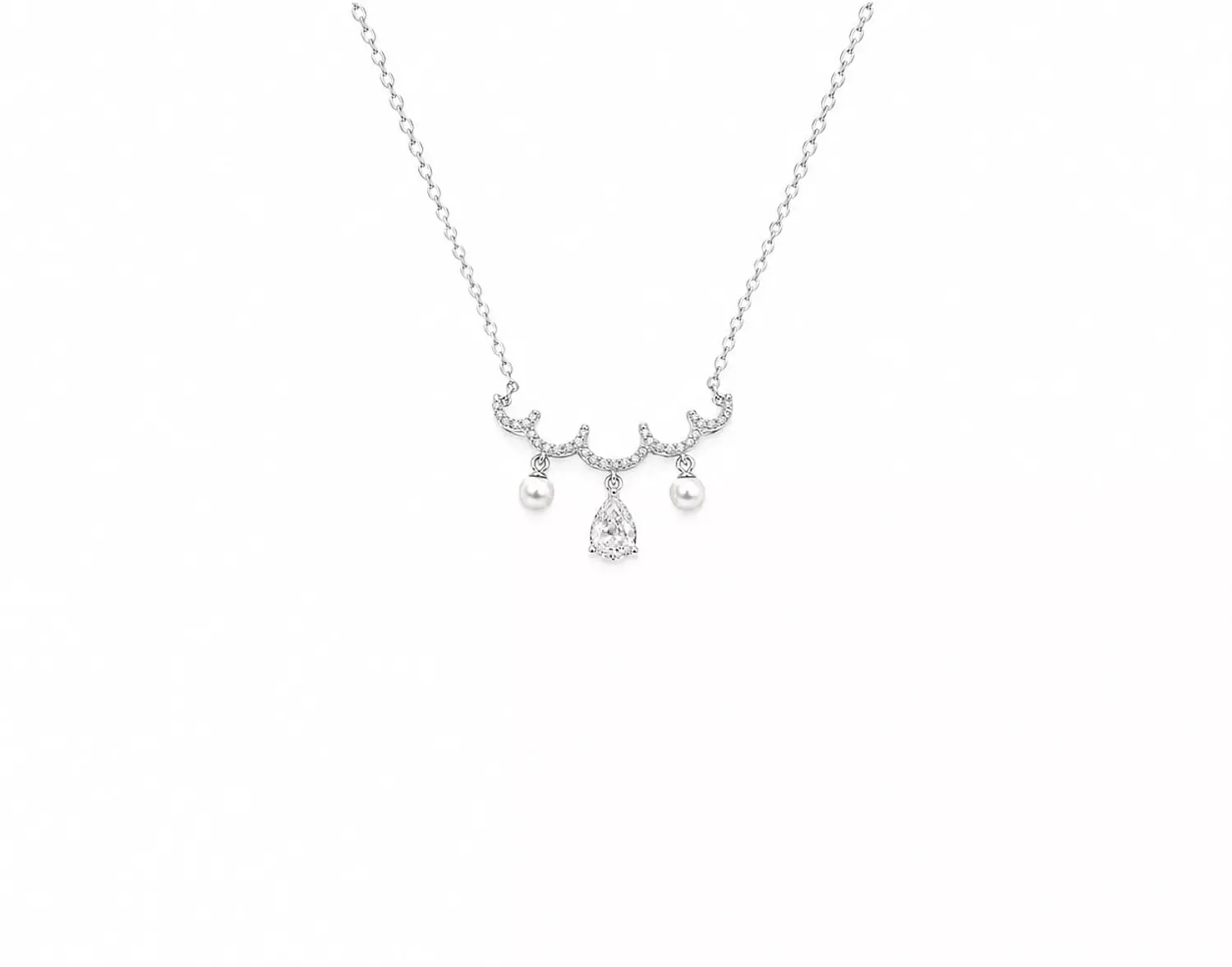 Silver Necklace Daimond 1