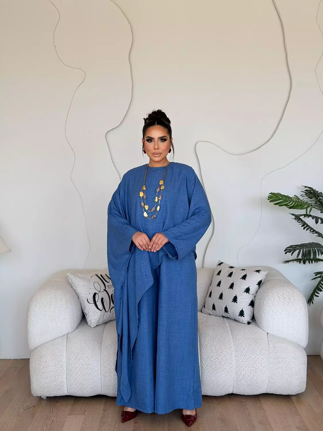 The Flowy Set In Indigo image