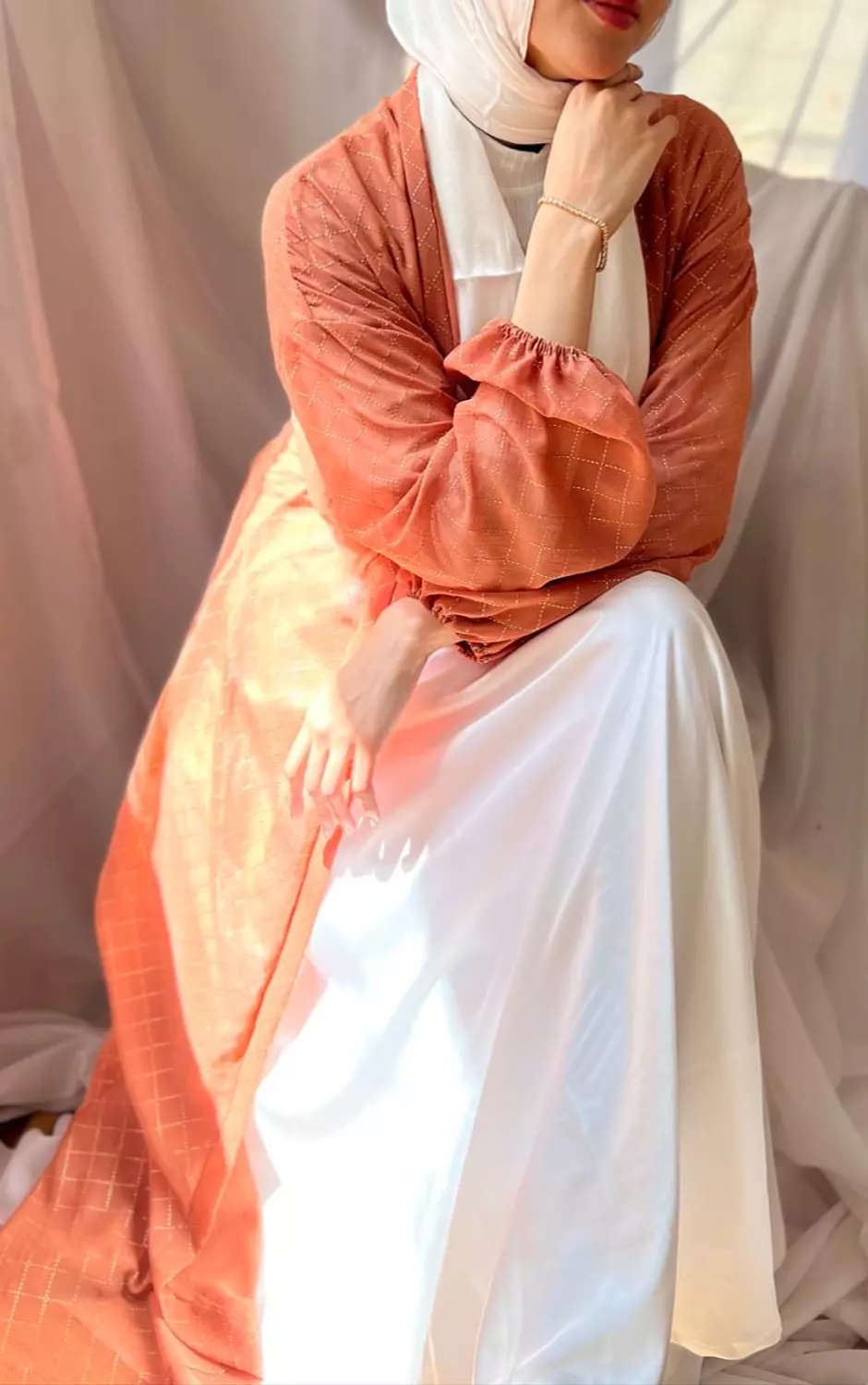 Slik Satin Skirt - White 1