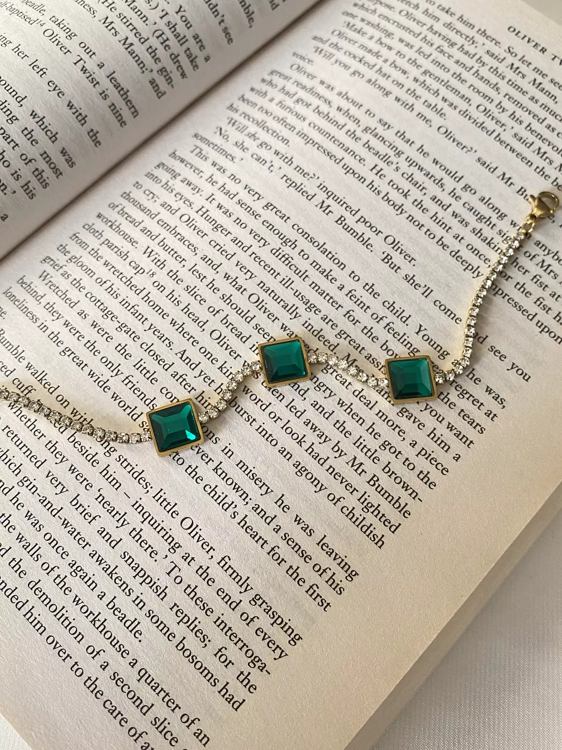 Emerald Square Tennis Bracelet image