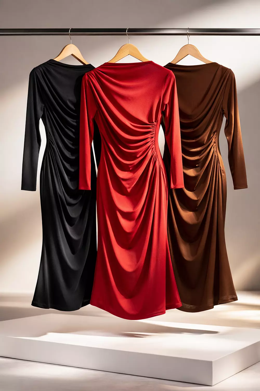 Velour Drape Dress hover image