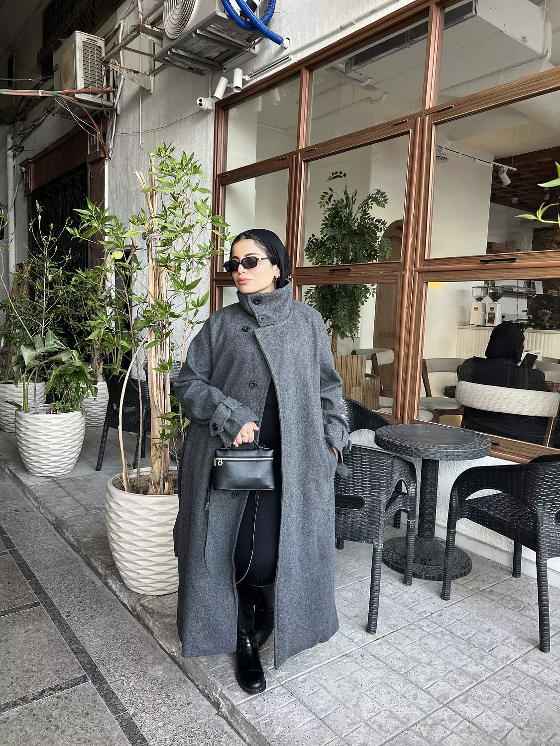 high neck coat image