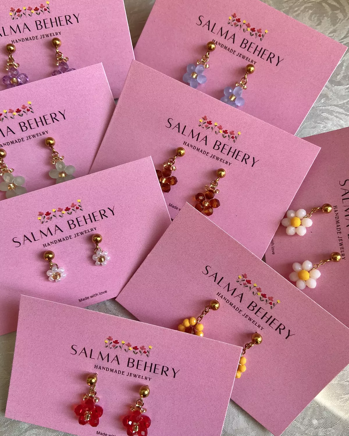 Daisy flower earrings  3