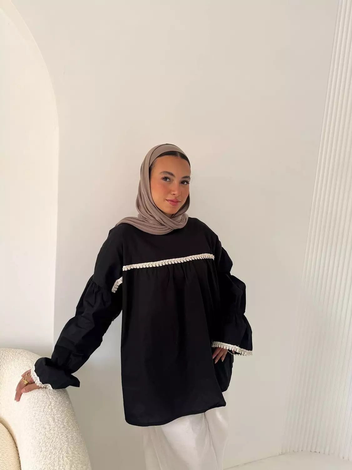 Fluffy sleeves blouse  5