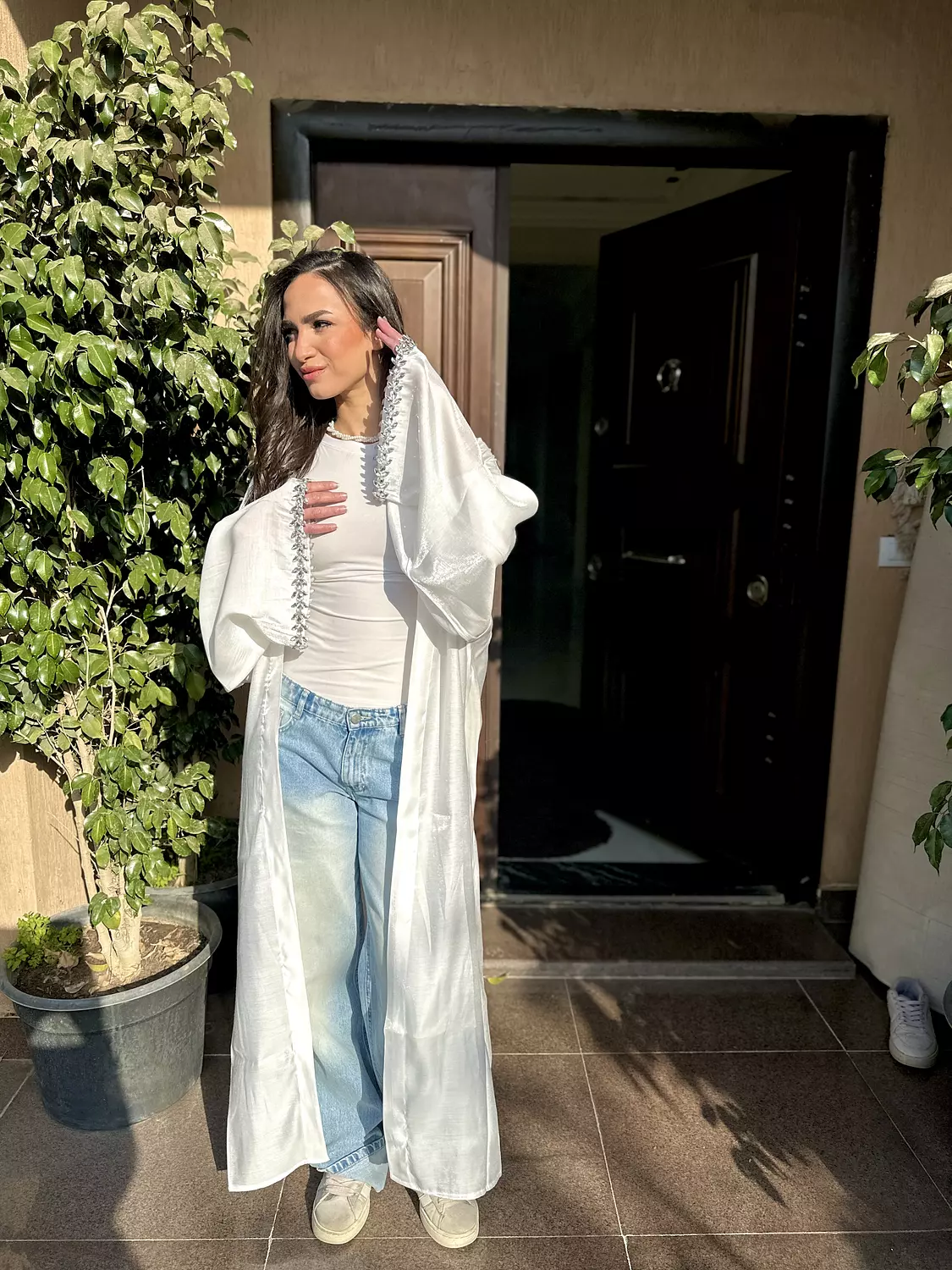 Sparkling White Rhinestones Kaftan 2
