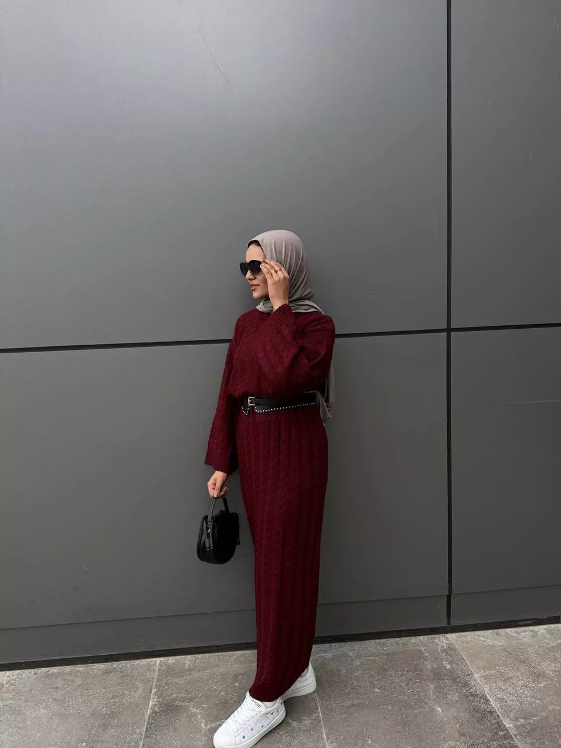 CABLE KNIT DRESS image