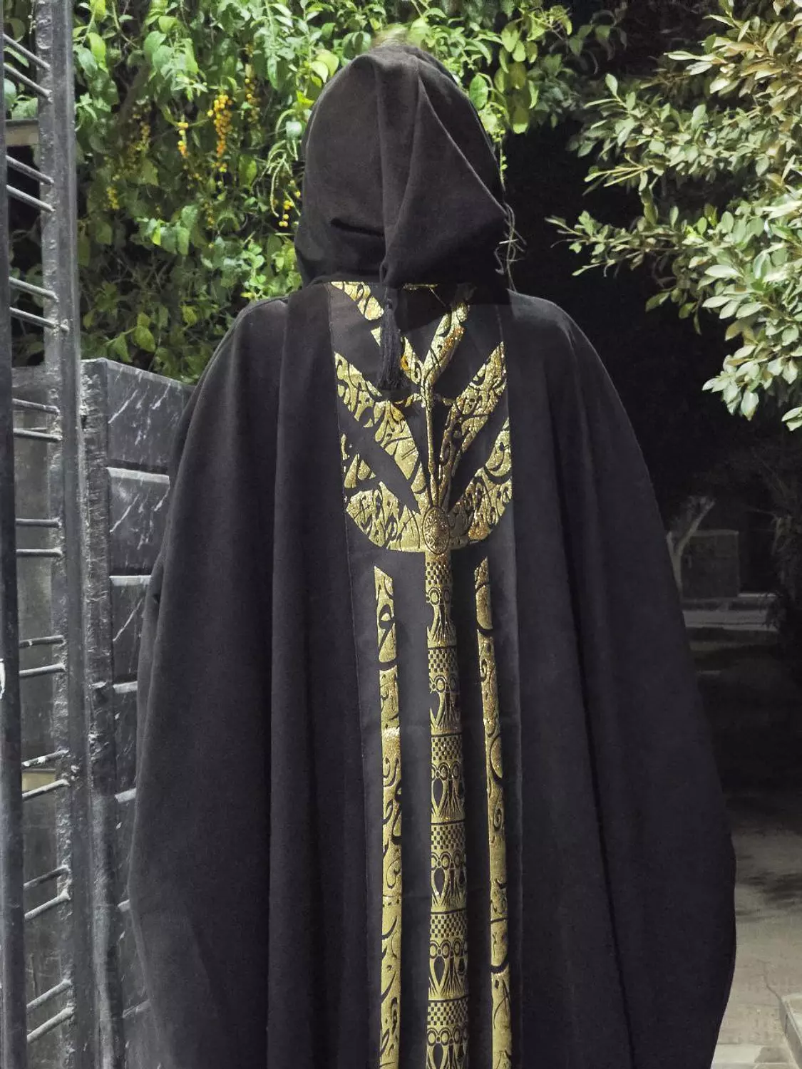 Black Moroccan Style Suede kaftan  image