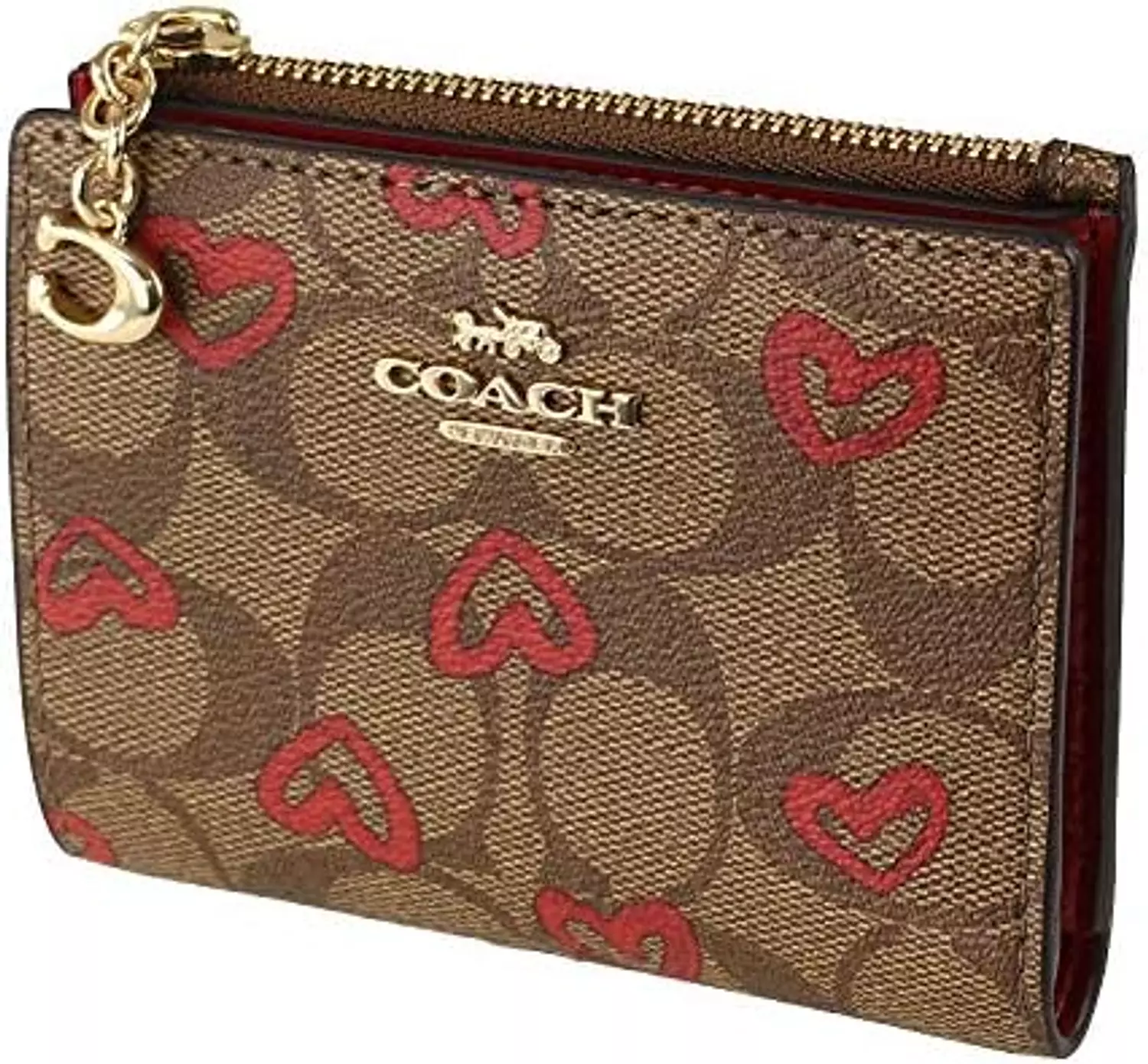 Coach bifold wallet with heart pattern  image
