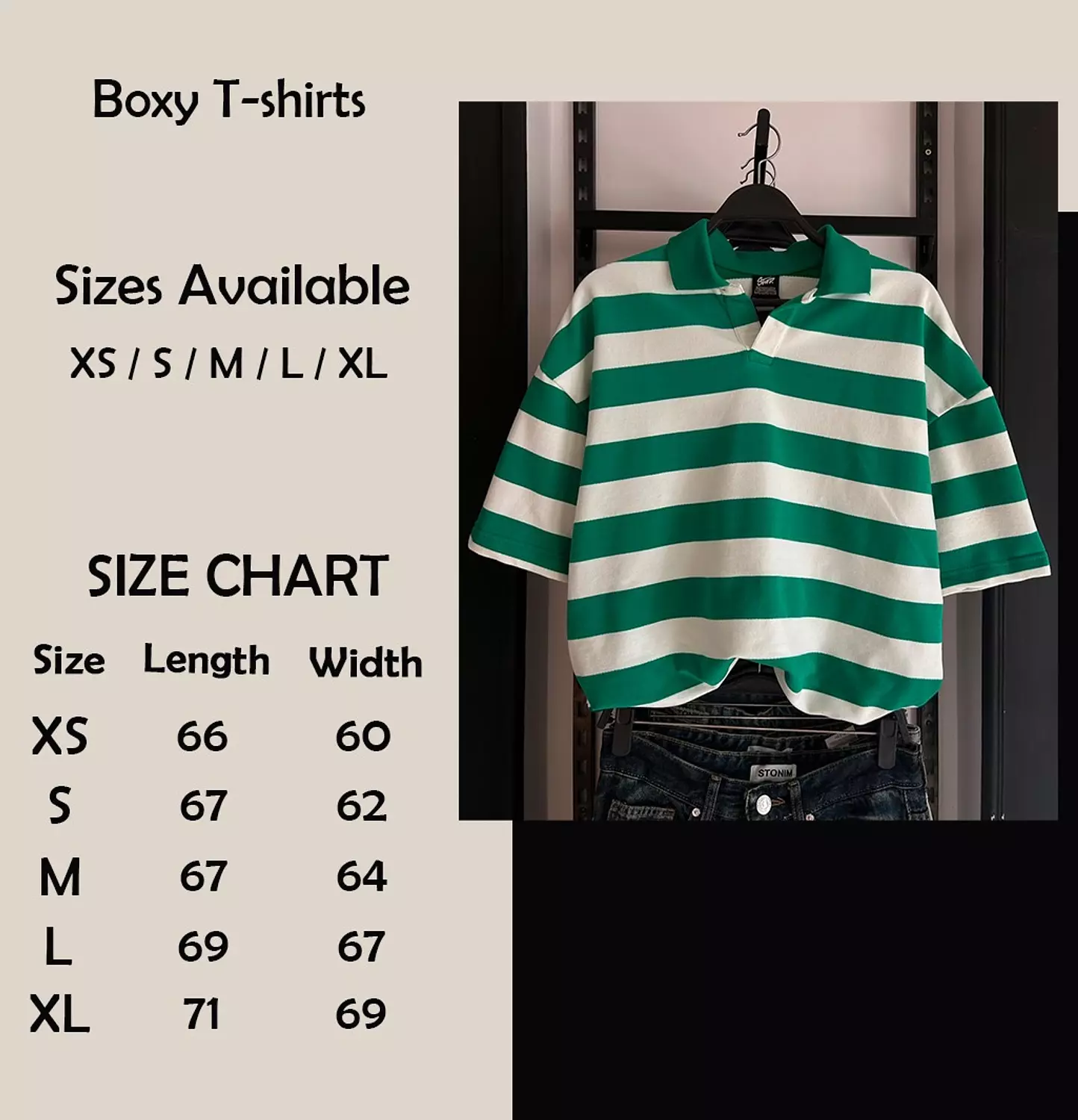 PULL&BEAR STRIPED POLO SHIRT - GREEN 9