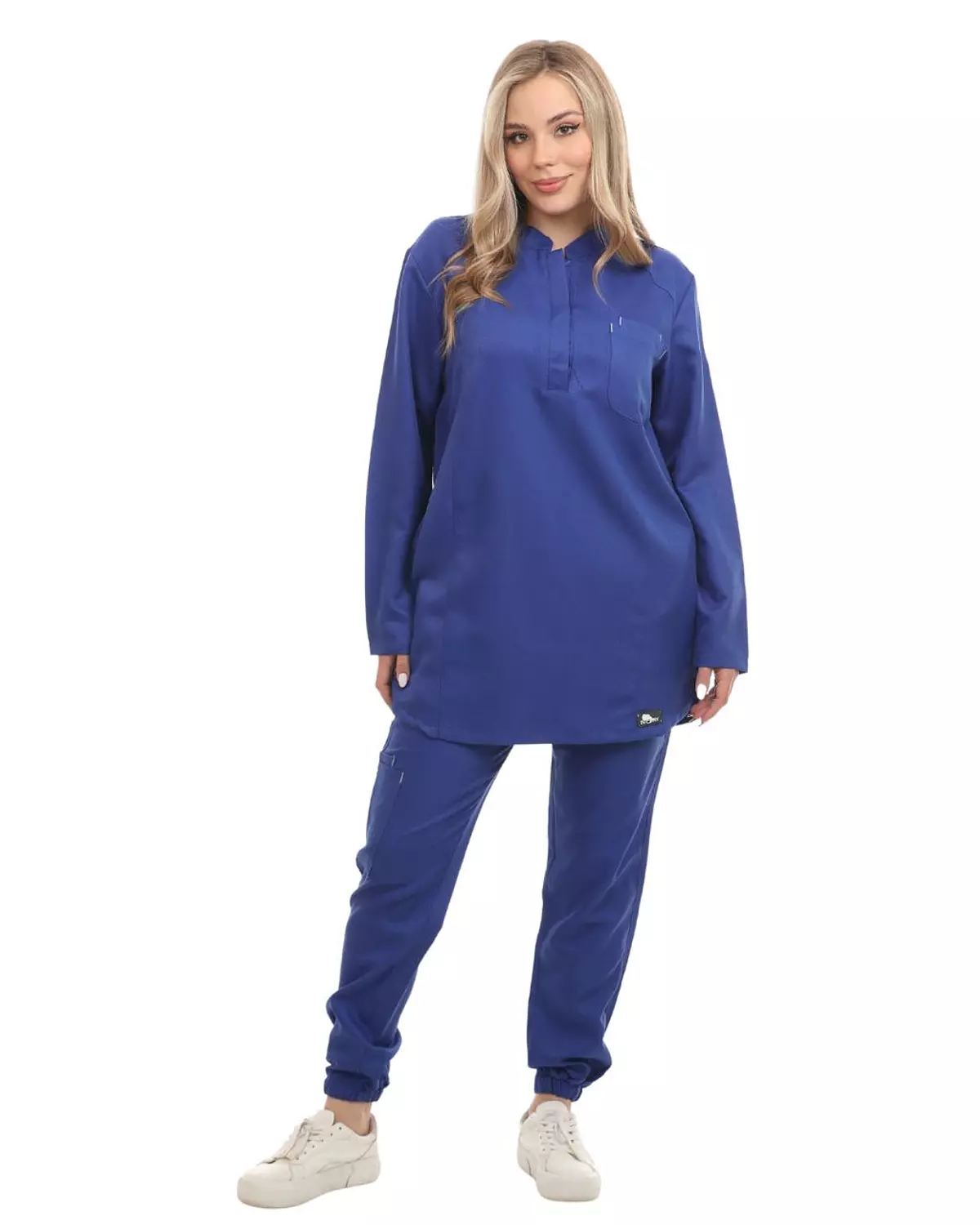Blue Female Half Collar Scrub (Full Sleeves) 2