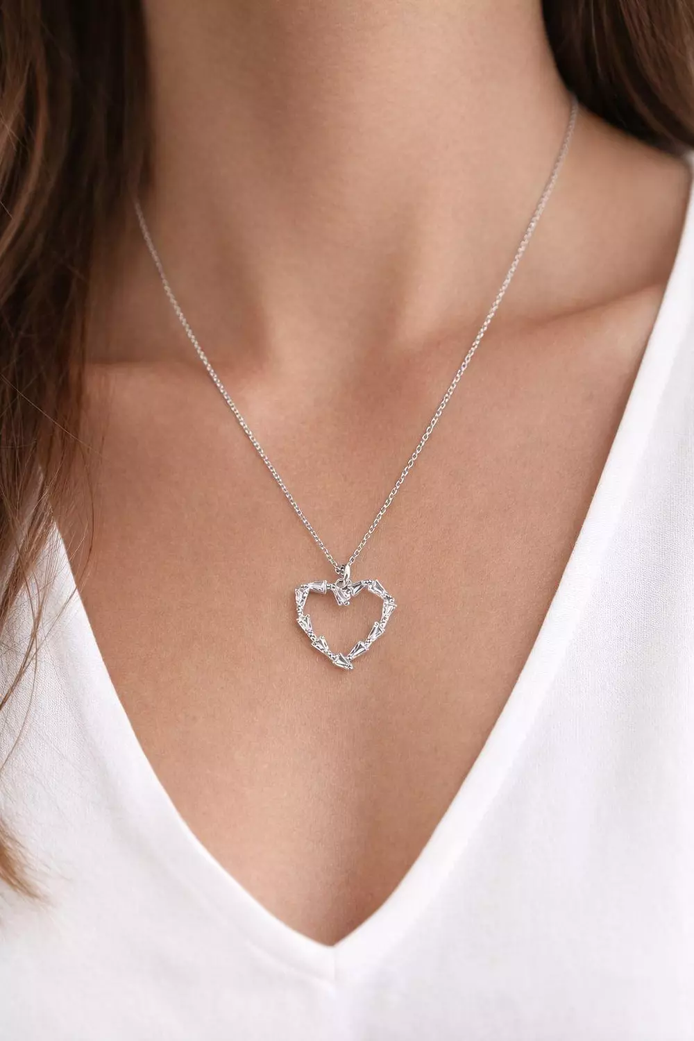  Silver Necklace Heart 1