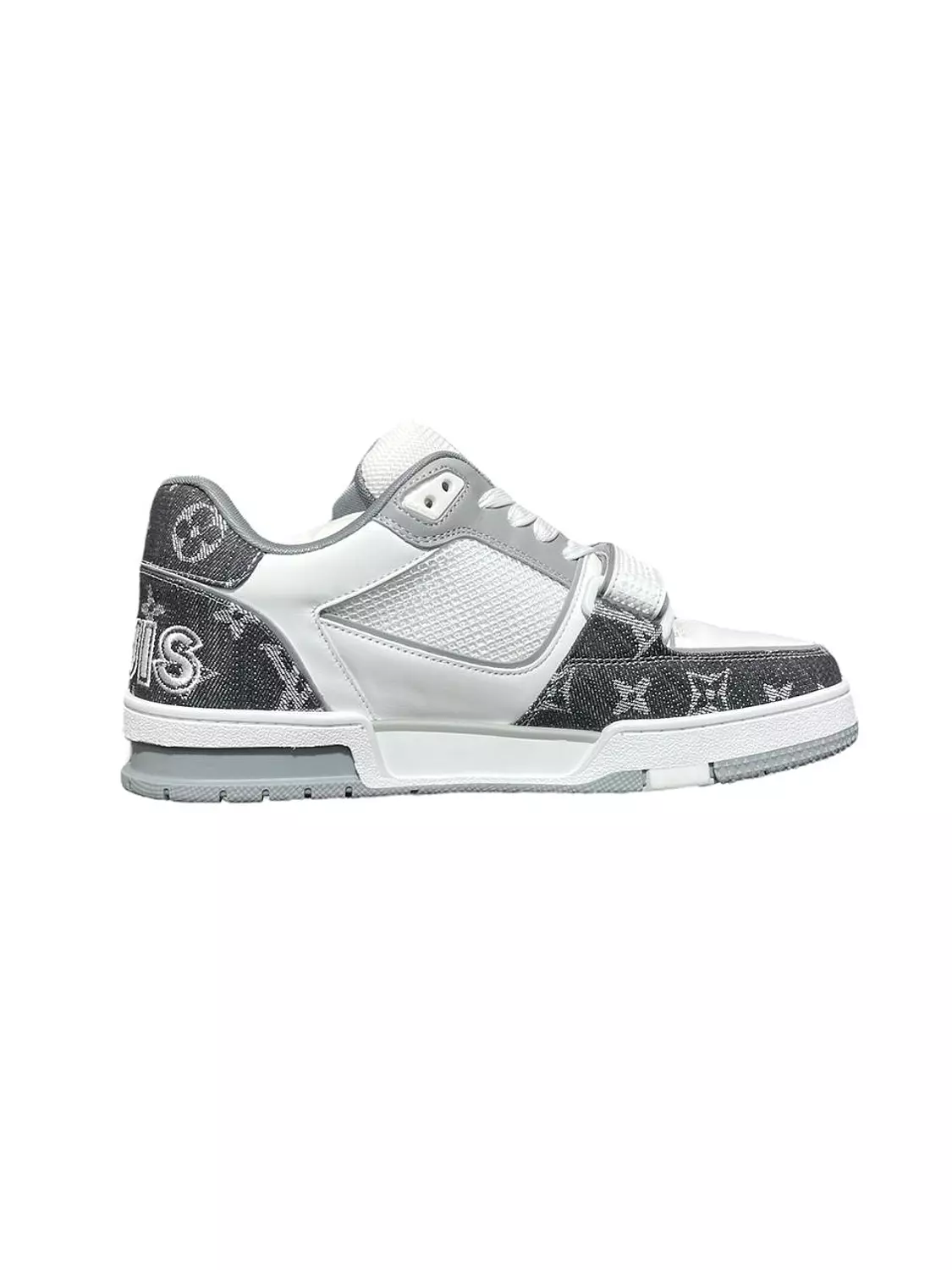 Loui Vuitton Trainer Tape White & Grey 1