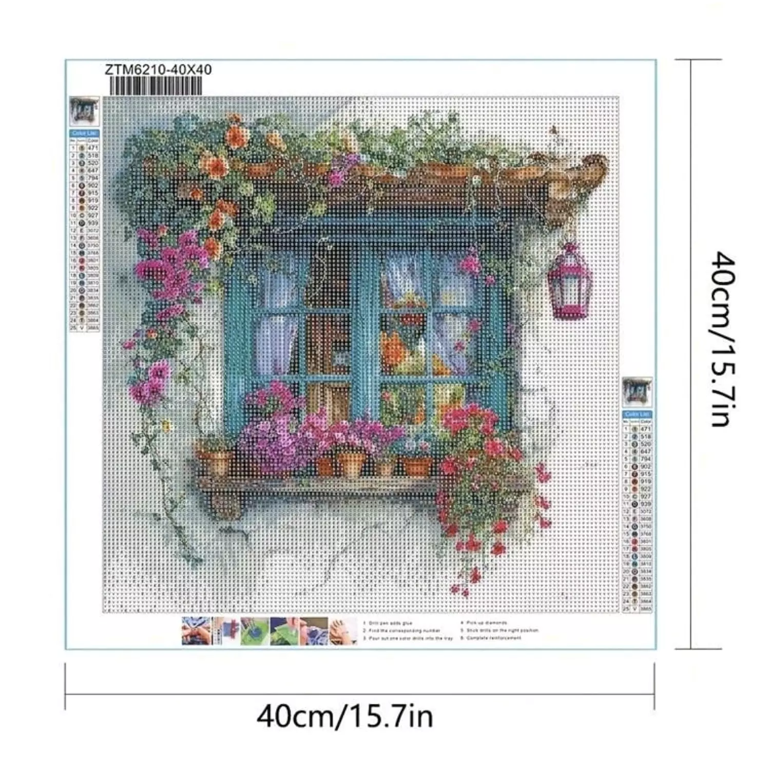 Diamond Painting- Flowers Window 1