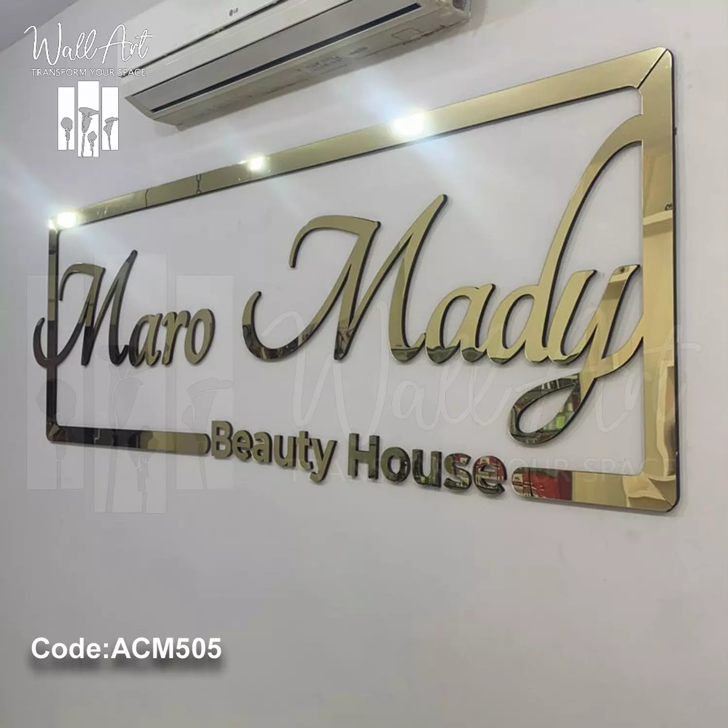 ACM505-Golden Acrylic Logo  3