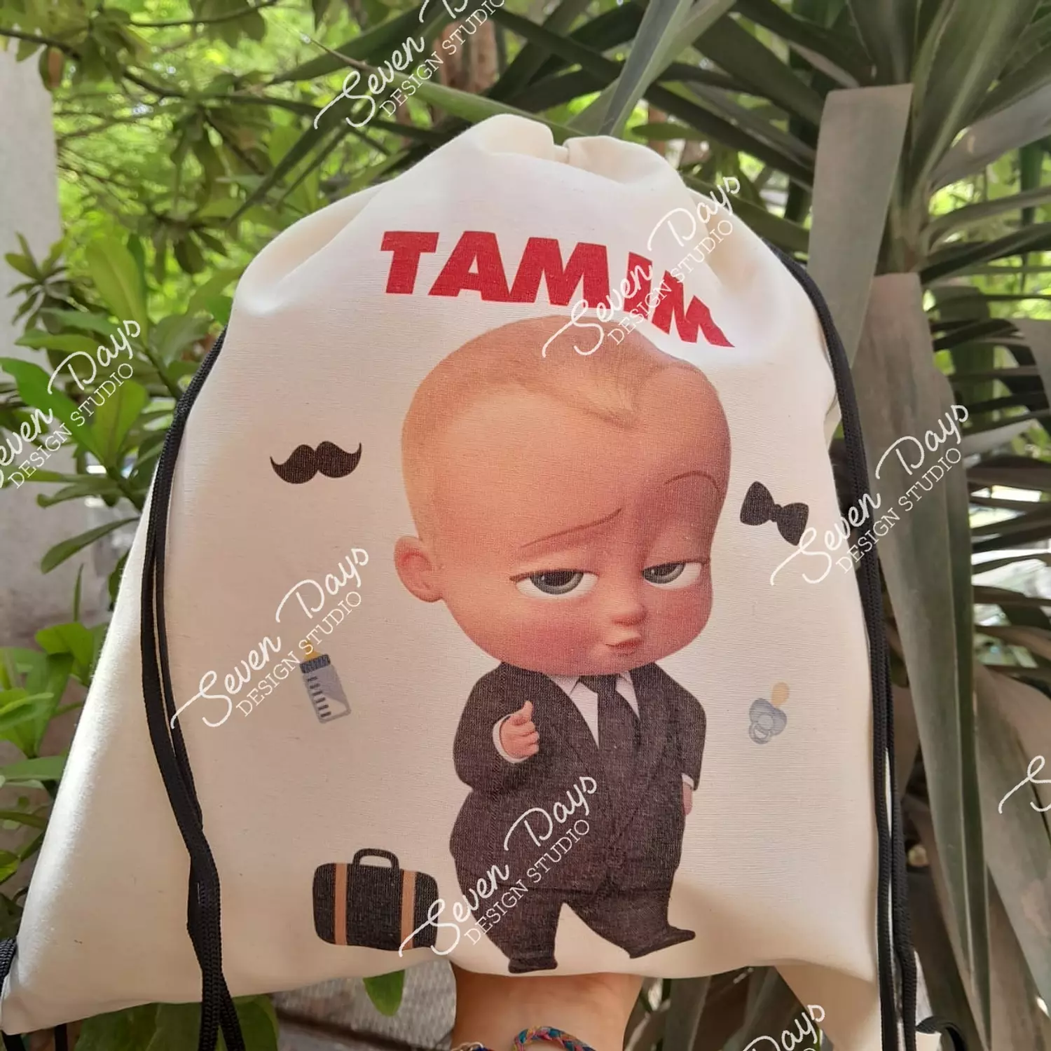 Boss Baby Drawstring Bag image