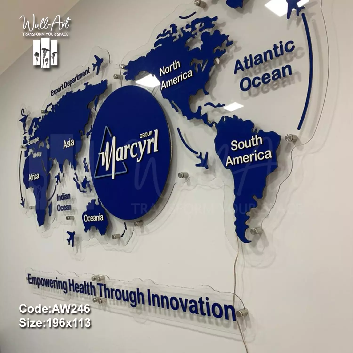 AW246-Lighted Acrylic World Map   13