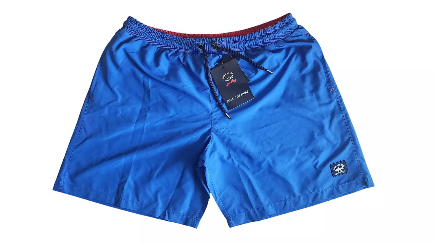 Pauld and shark Swim Shorts with Reflective Logo Print  blue 2