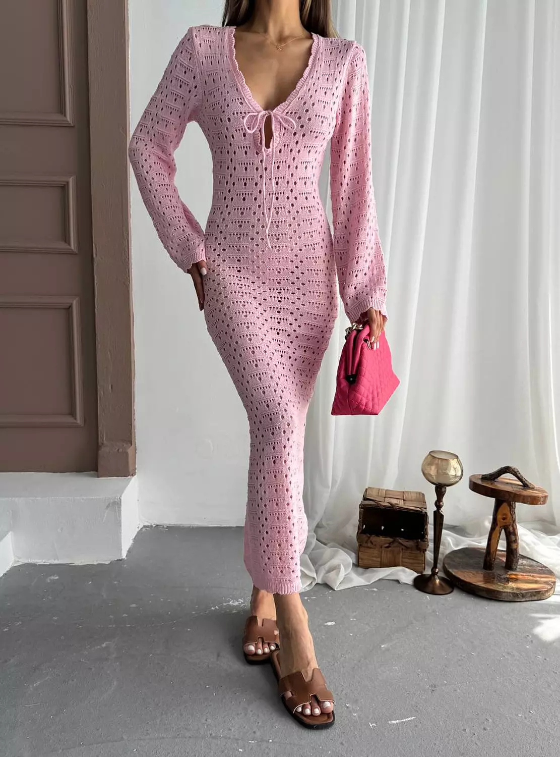 Pink Triko Beach Dress hover image