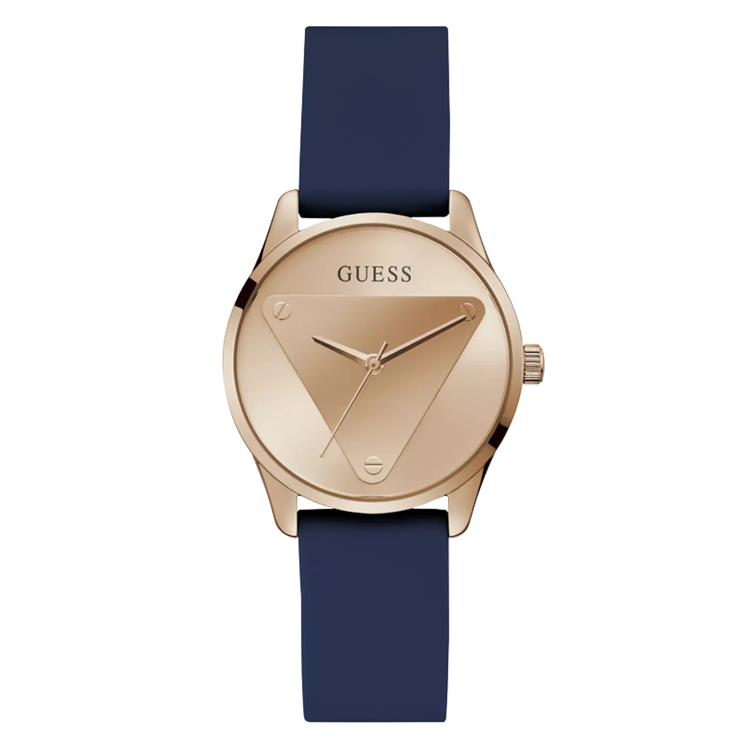 Guess GW0509L1 Watch For Ladies Case Color Rose Gold Tone - Round Shape Silicone Strap