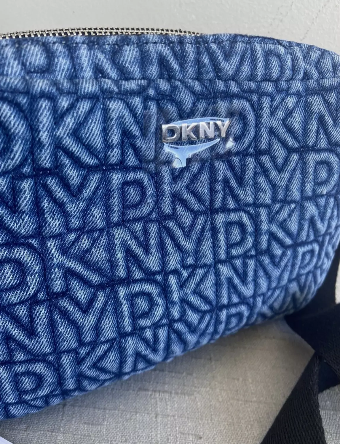 Dkny Monogram Denim Crossbody Bag  3