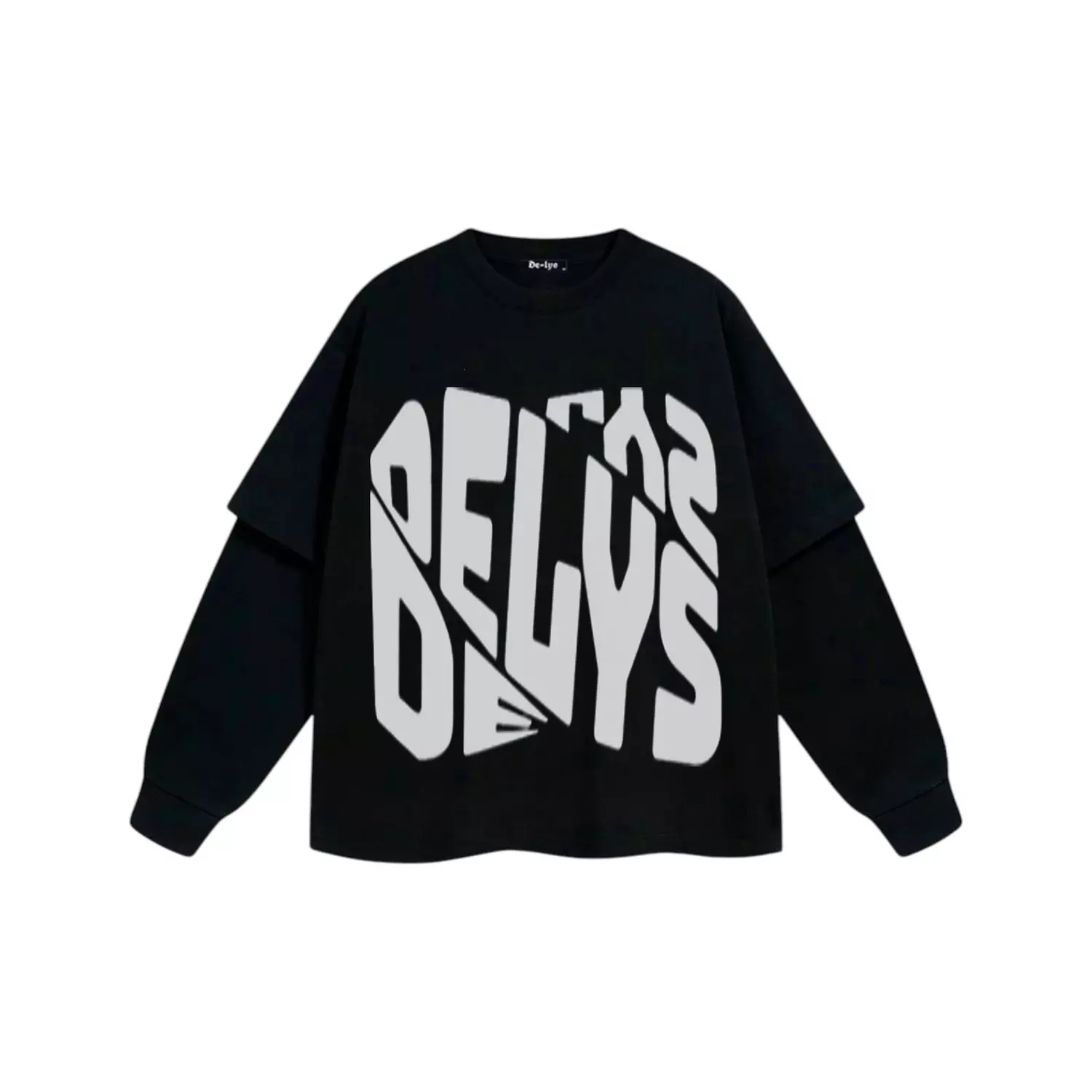   S3 Double-Sleeve Fractured LettersT-Shirt  image