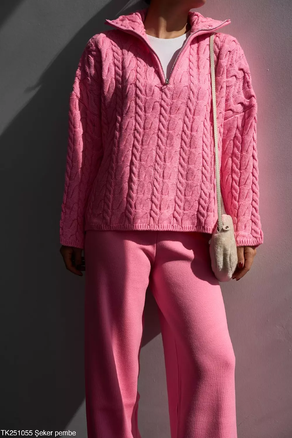 Pink Braided Pullover  hover image
