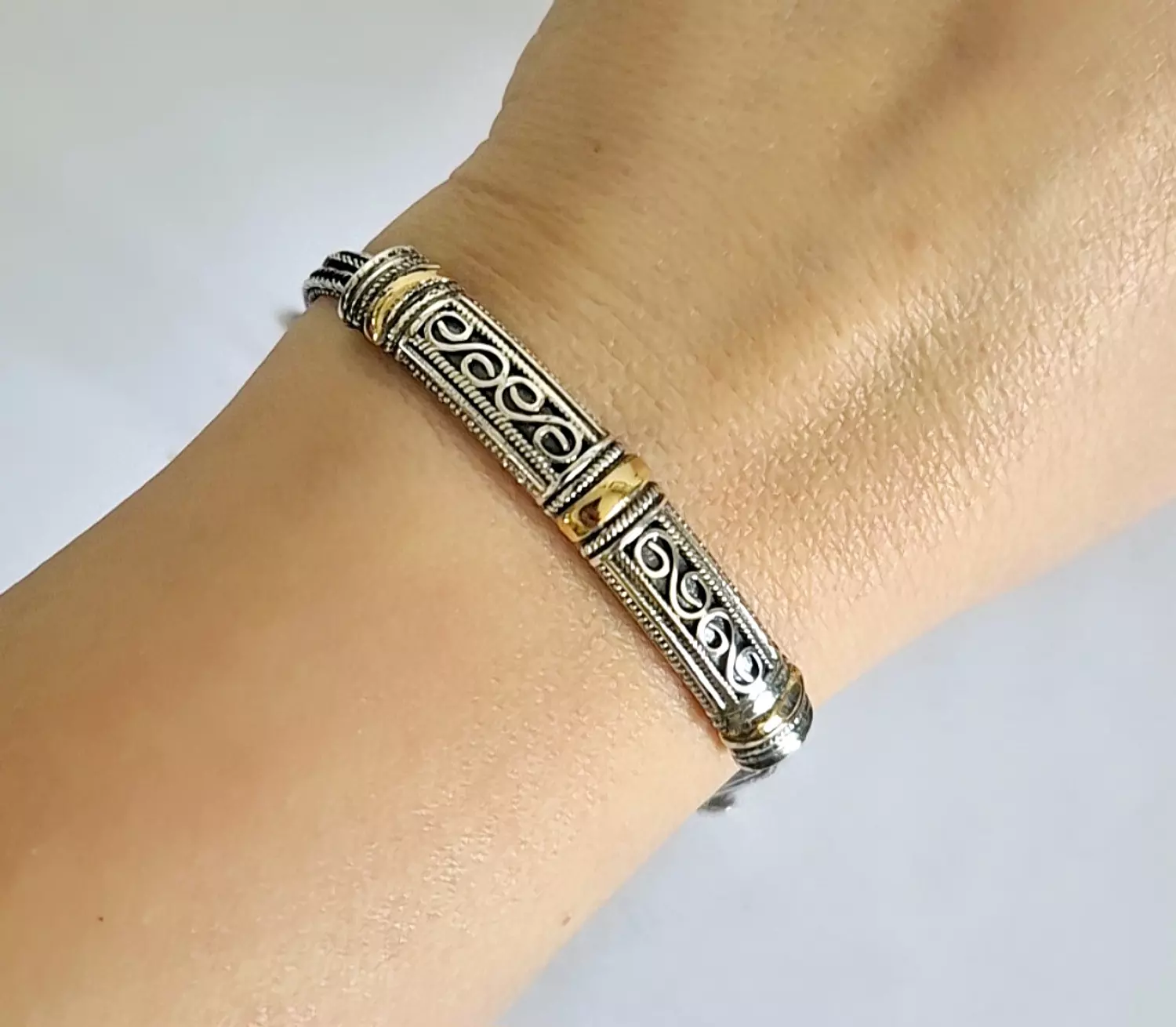 Filigree cylinder bracelet image