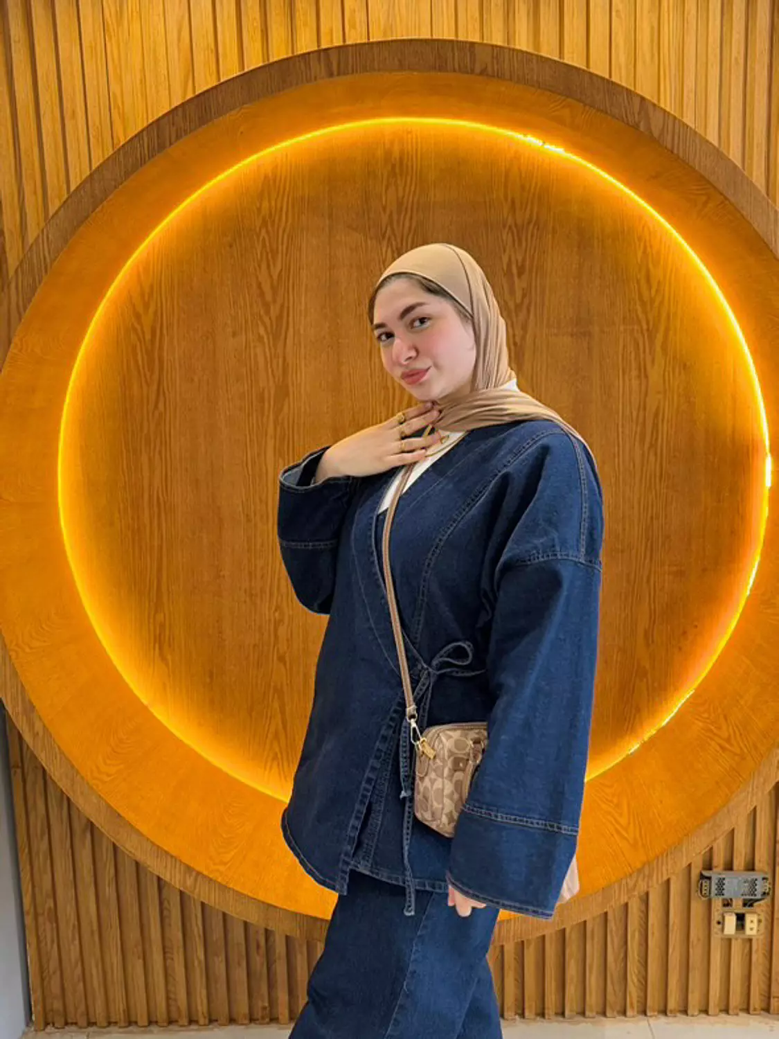 wrap denim suit 5
