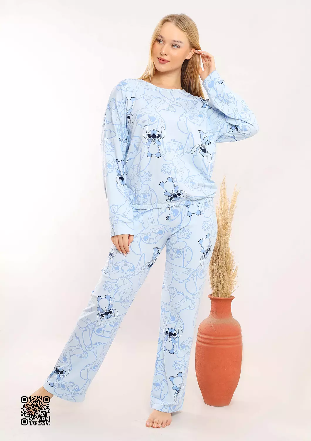 C357 FUNNY STITCH LOOSE FIT LONG SLEEVES PJ SET 8