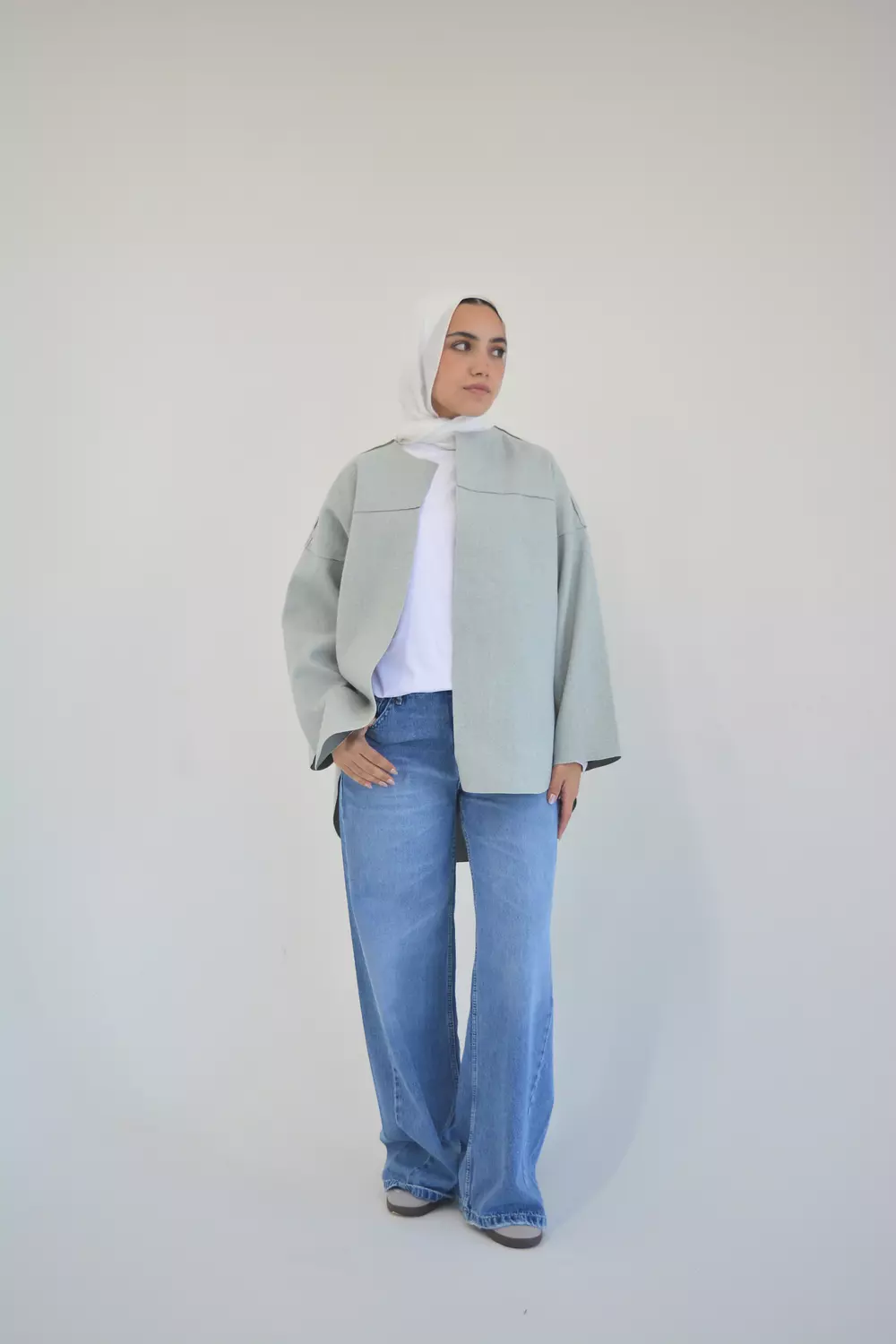 EARTHY Jacket in mint gray image