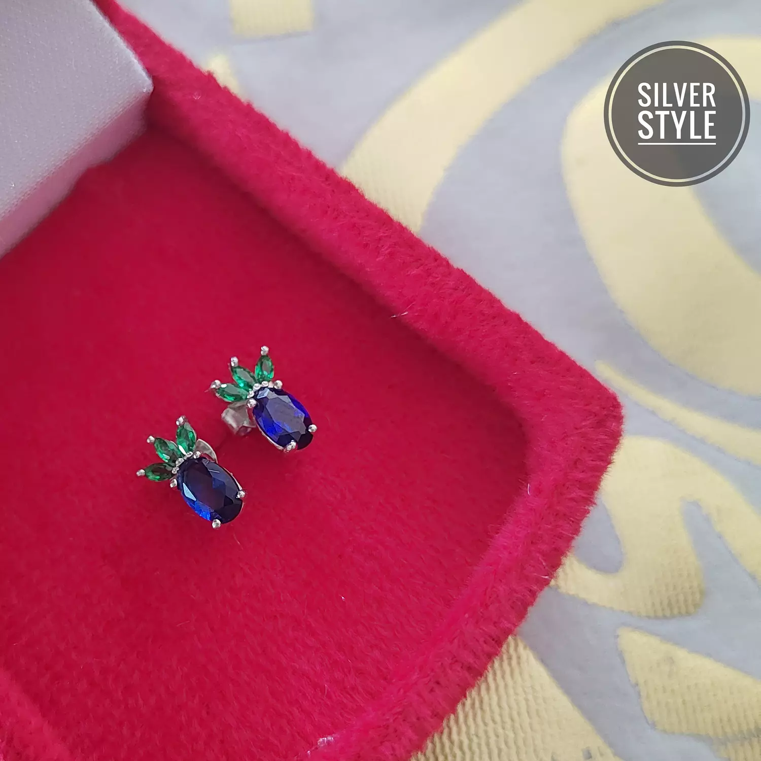 Blue green earrings  hover image