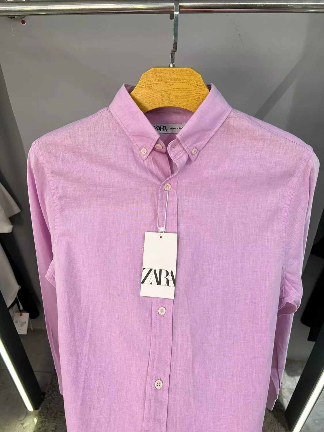 ZARA PINK LINEN SHIRT / 11736 1