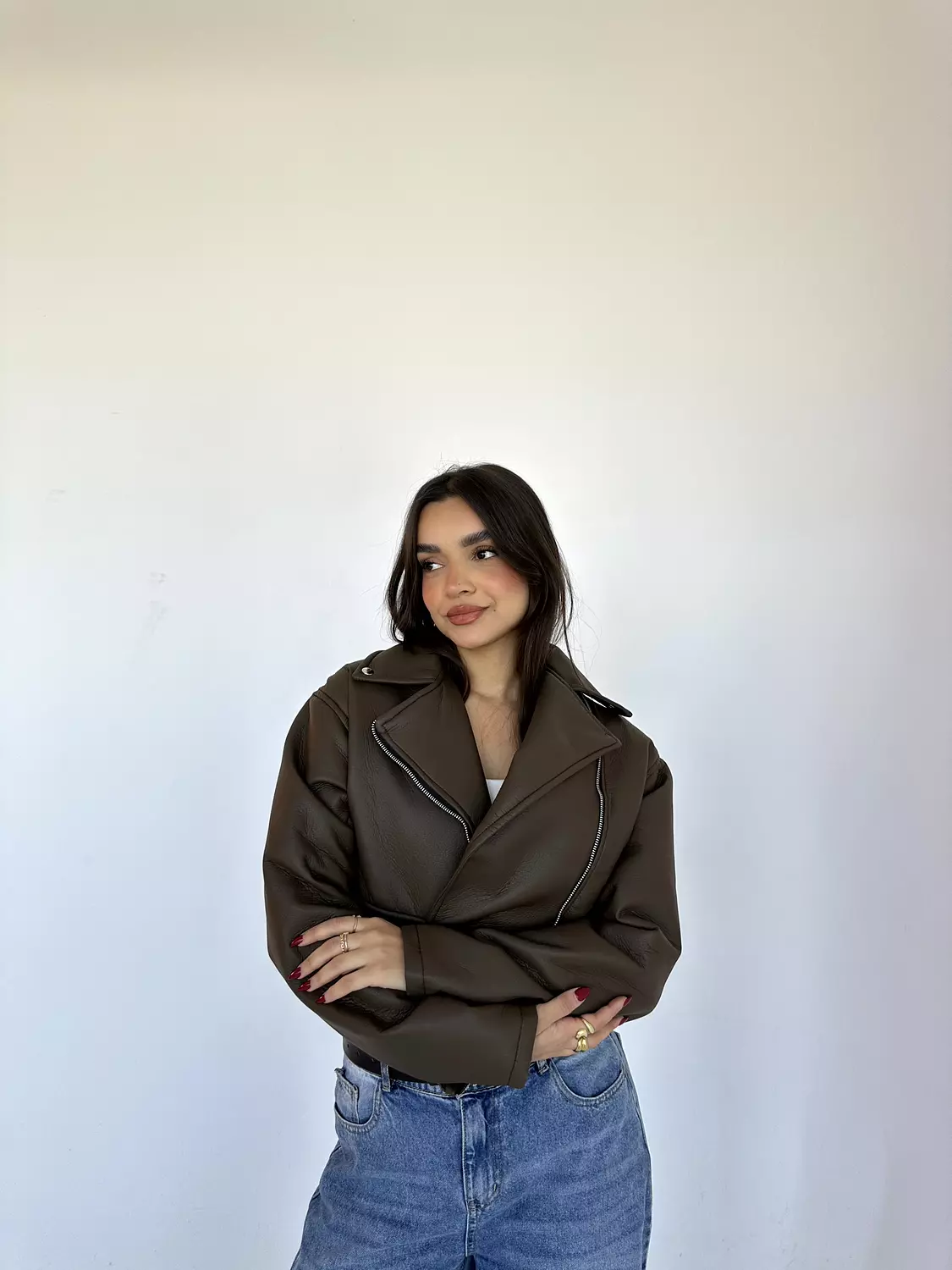 Loose Zipper Leather Jacket 6