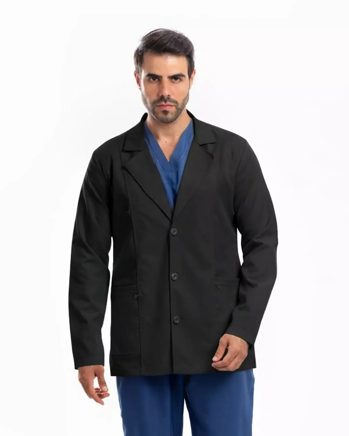 Black Elegance Lab Coat Short 6