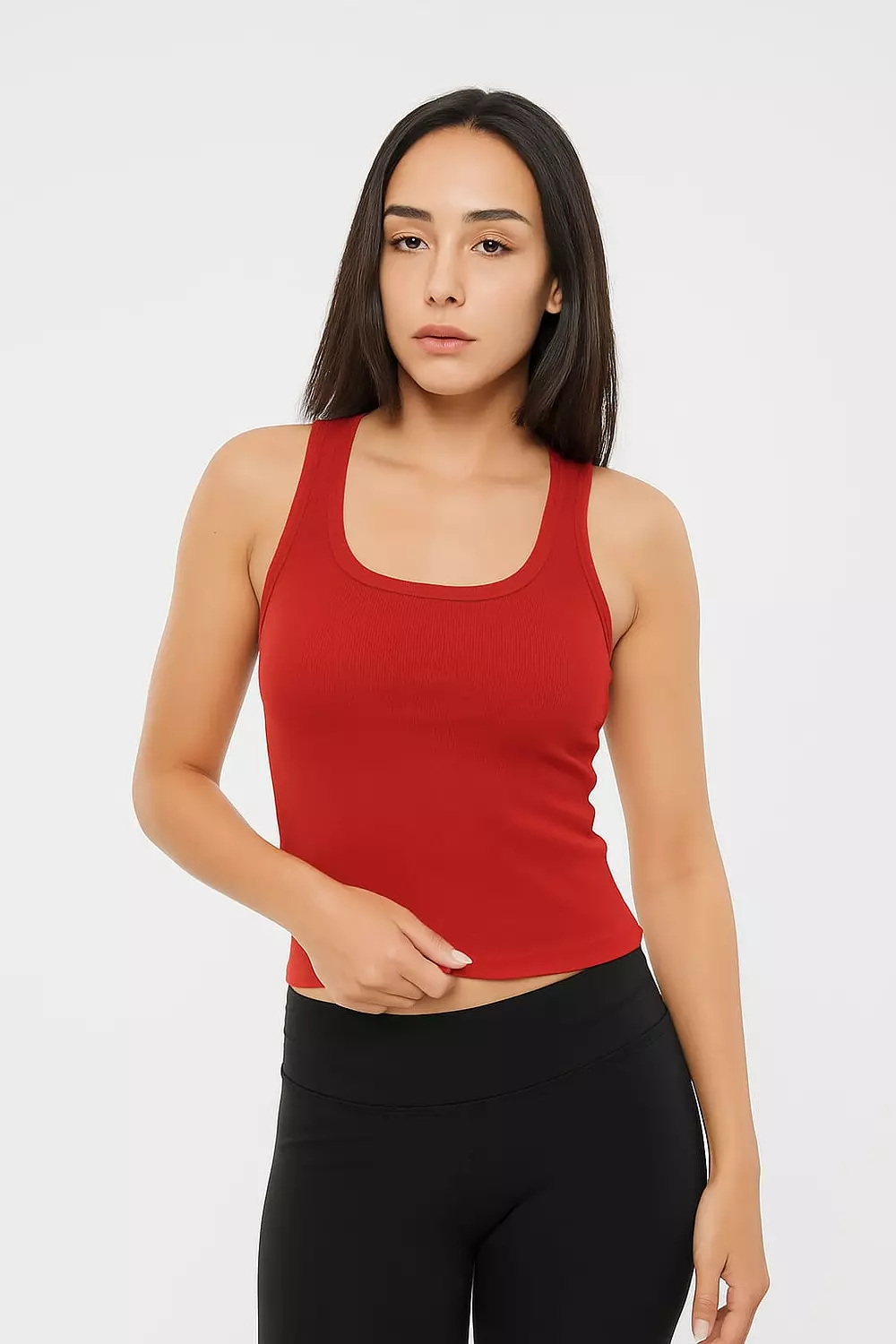U- shaped tank top-Red – vibrant, energetic statement 2
