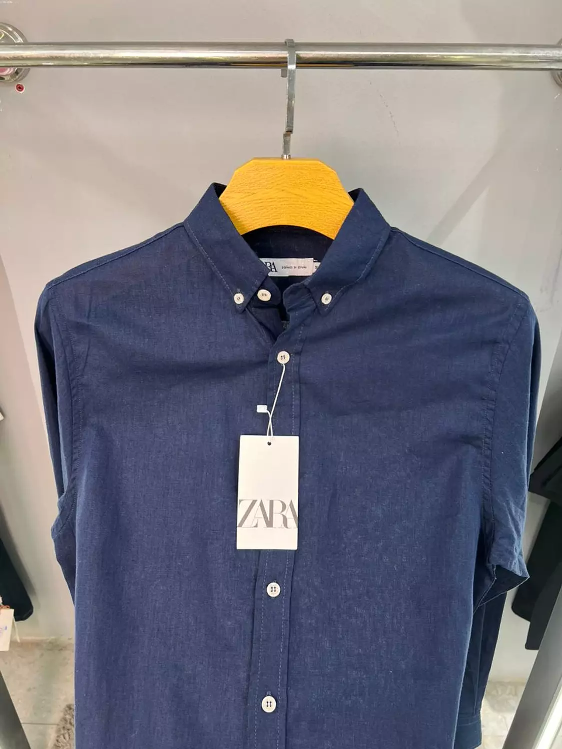 ZARA MID NIGHT BLUE LINEN  SHIRT / 1173 1