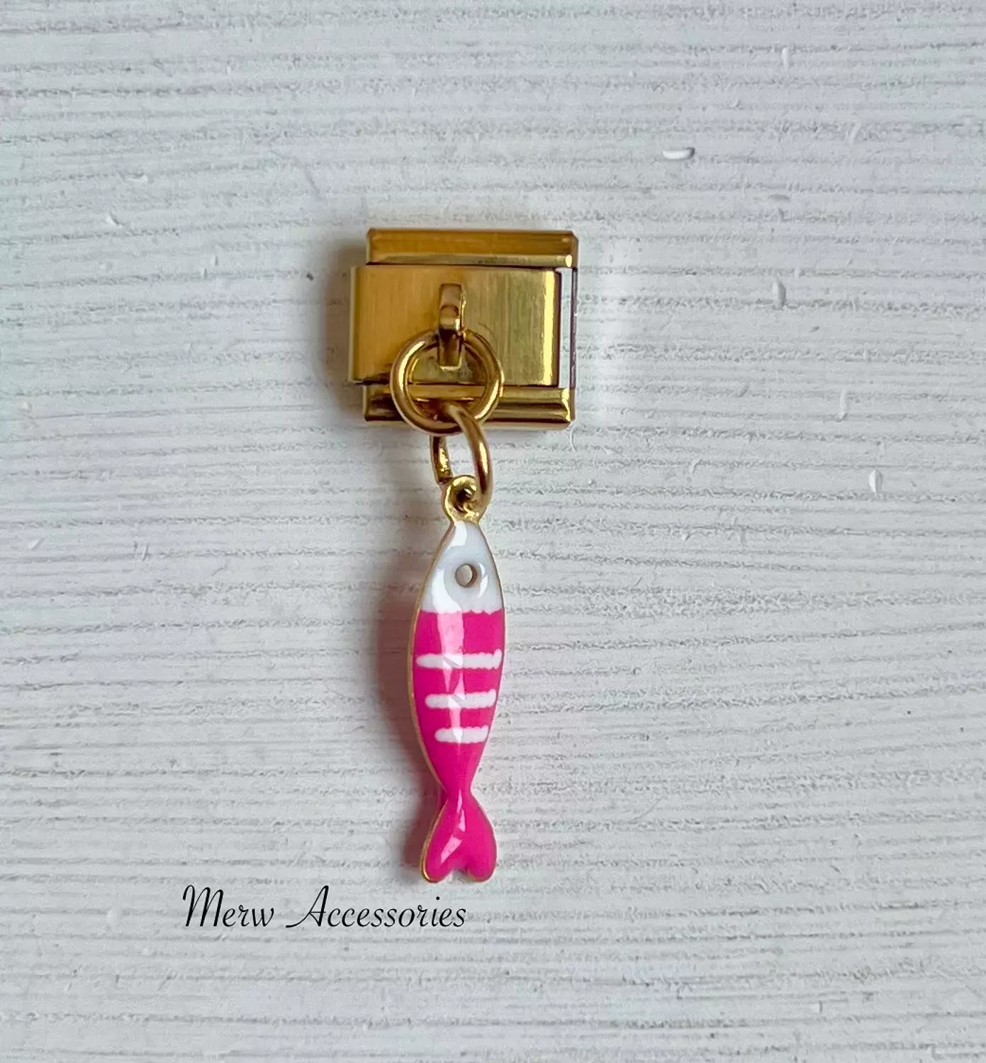 Pink fish charm  image