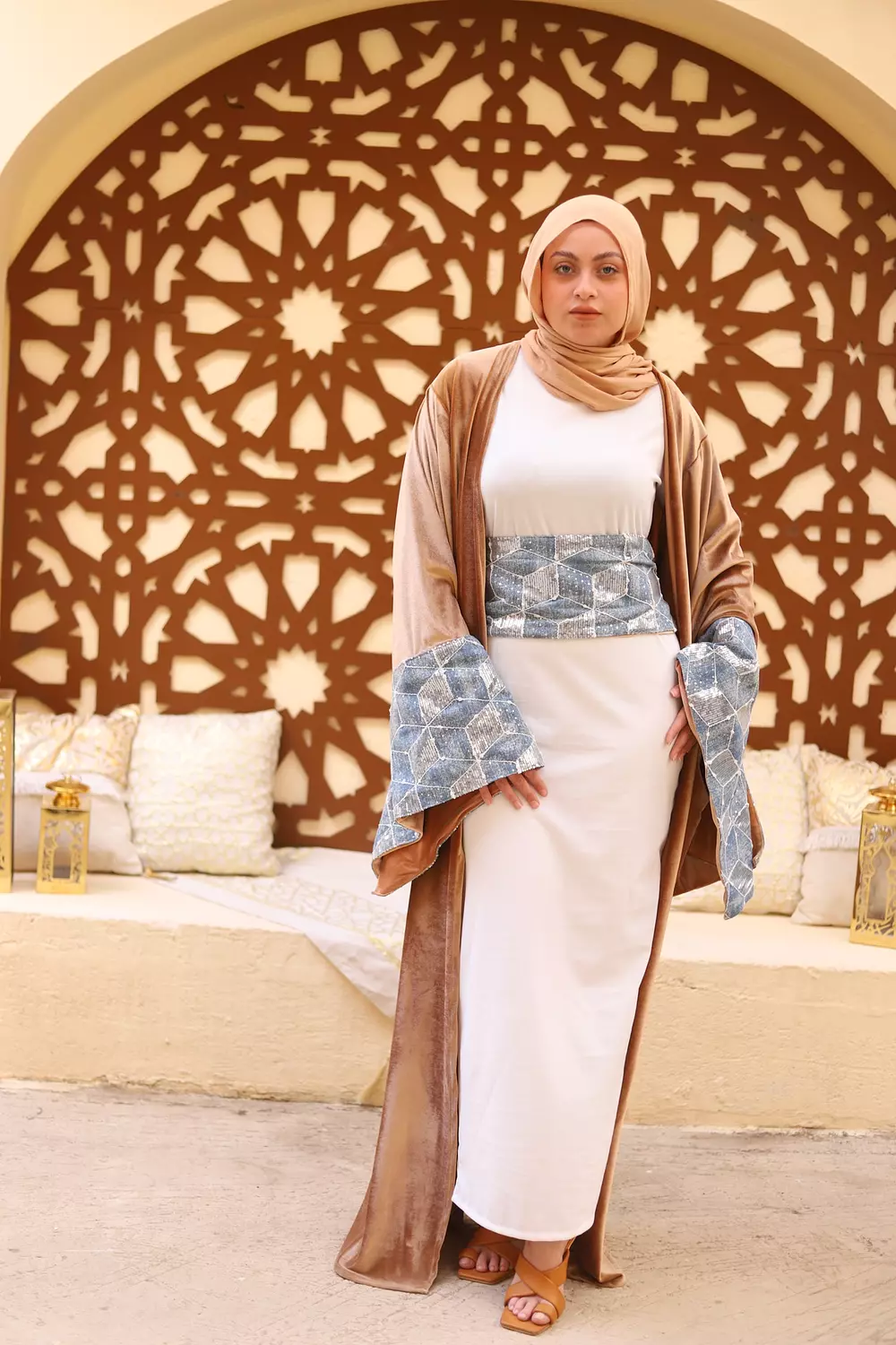 Jeans/Velvet Kaftan (handmade) 4