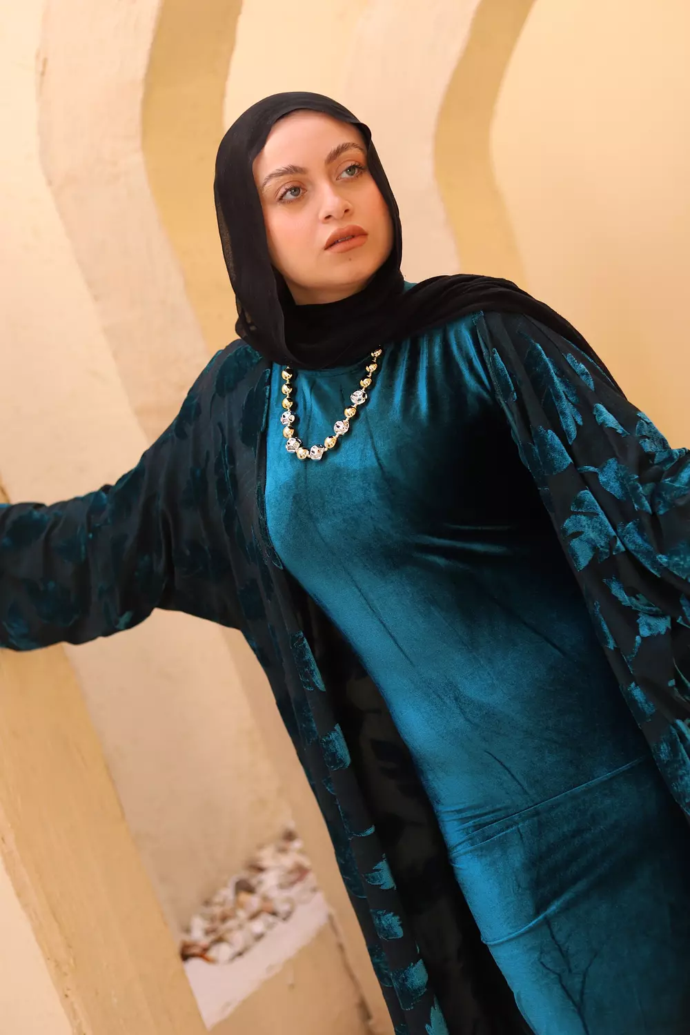 Velvet Leaves Kaftan  8