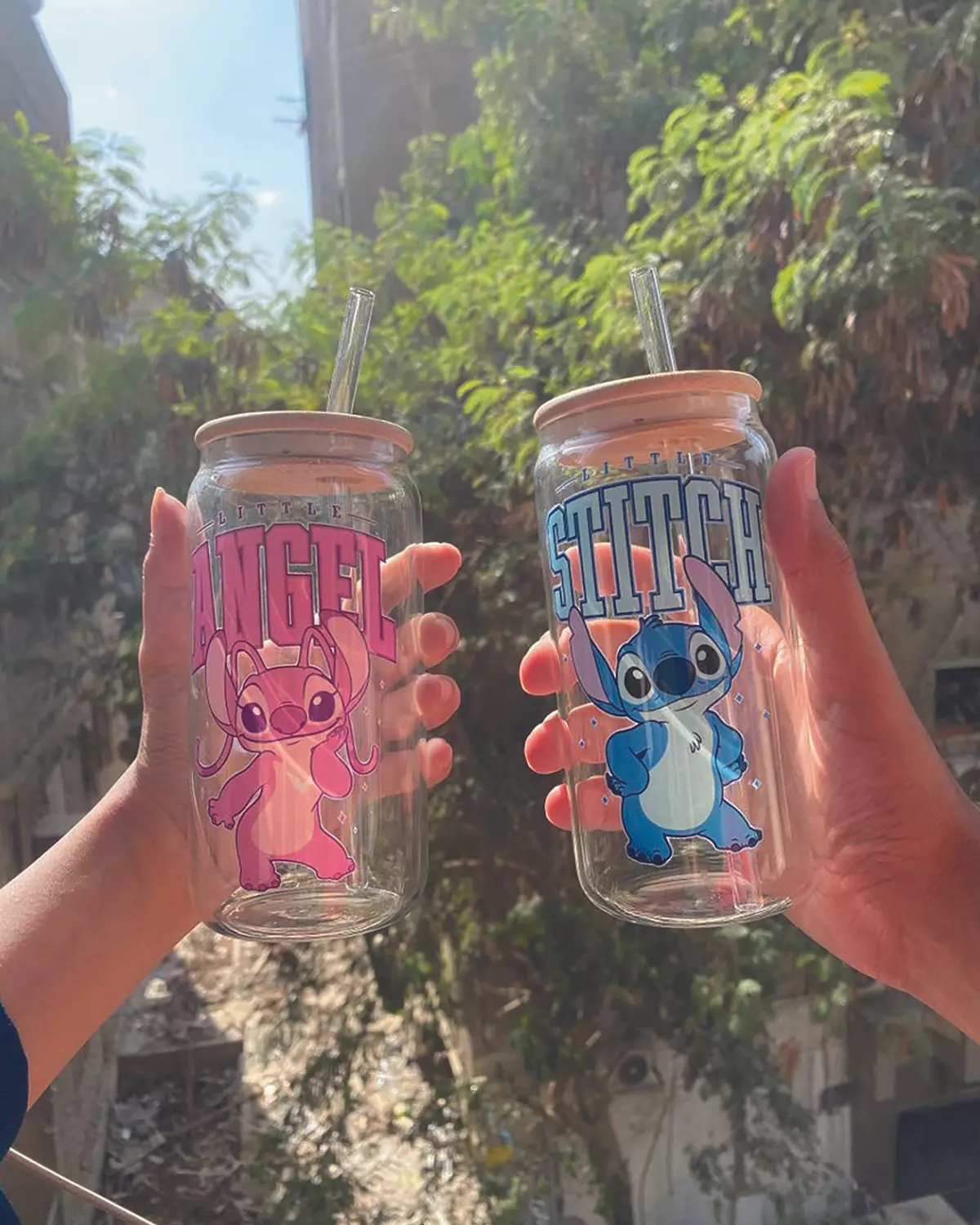 stitch and angel cups image