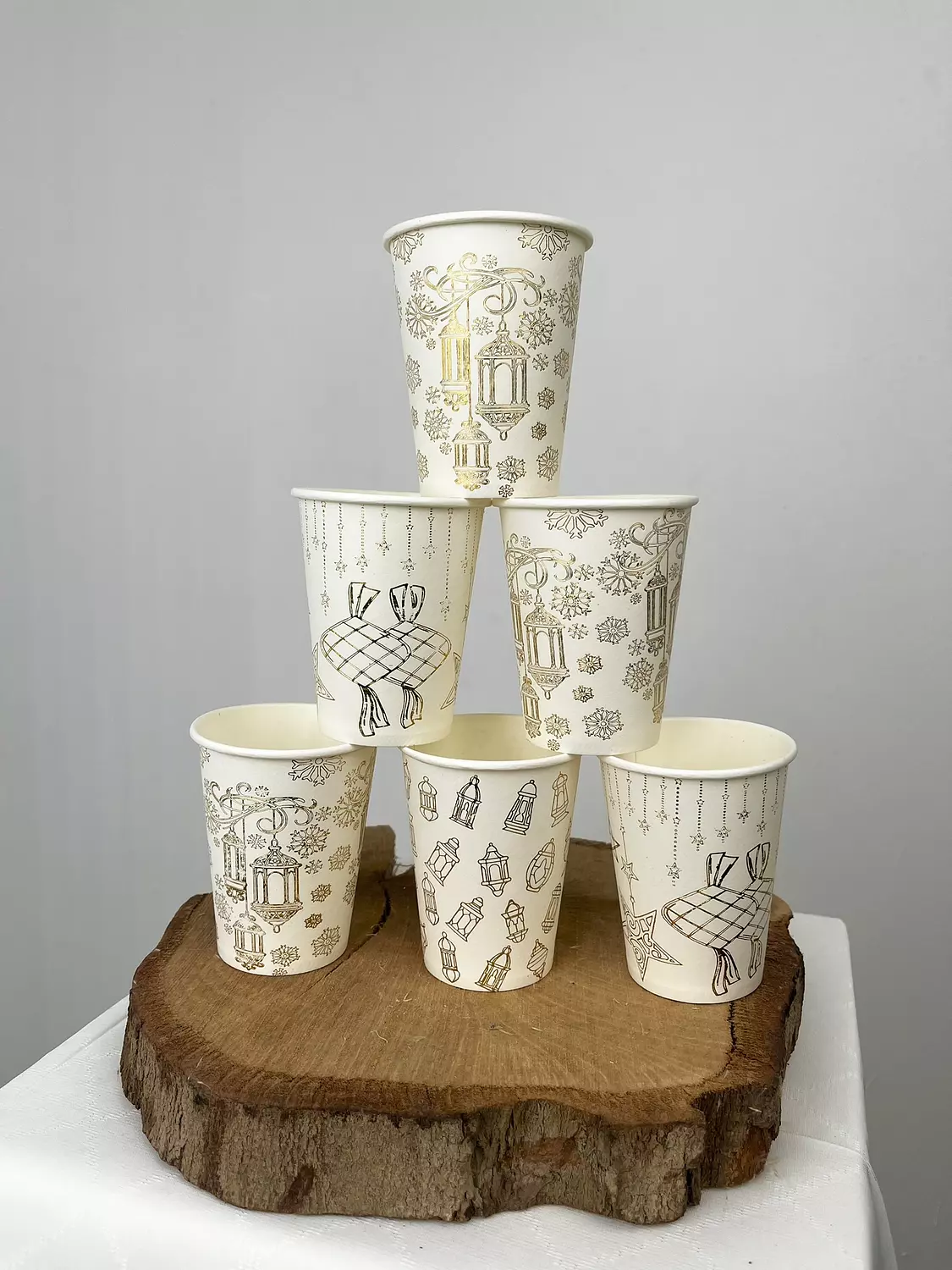 Gold Ramadan Paper Cups 2