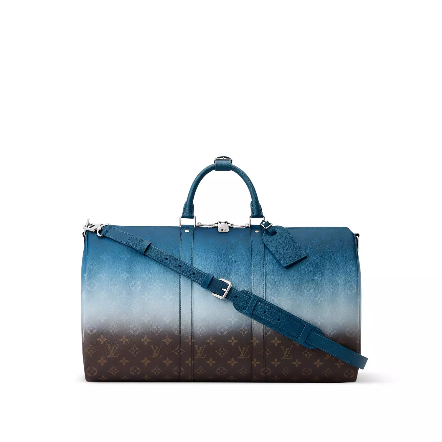 Louis Vuitton Keepall Bandoulière 50 in Blue Monogram Clouds image