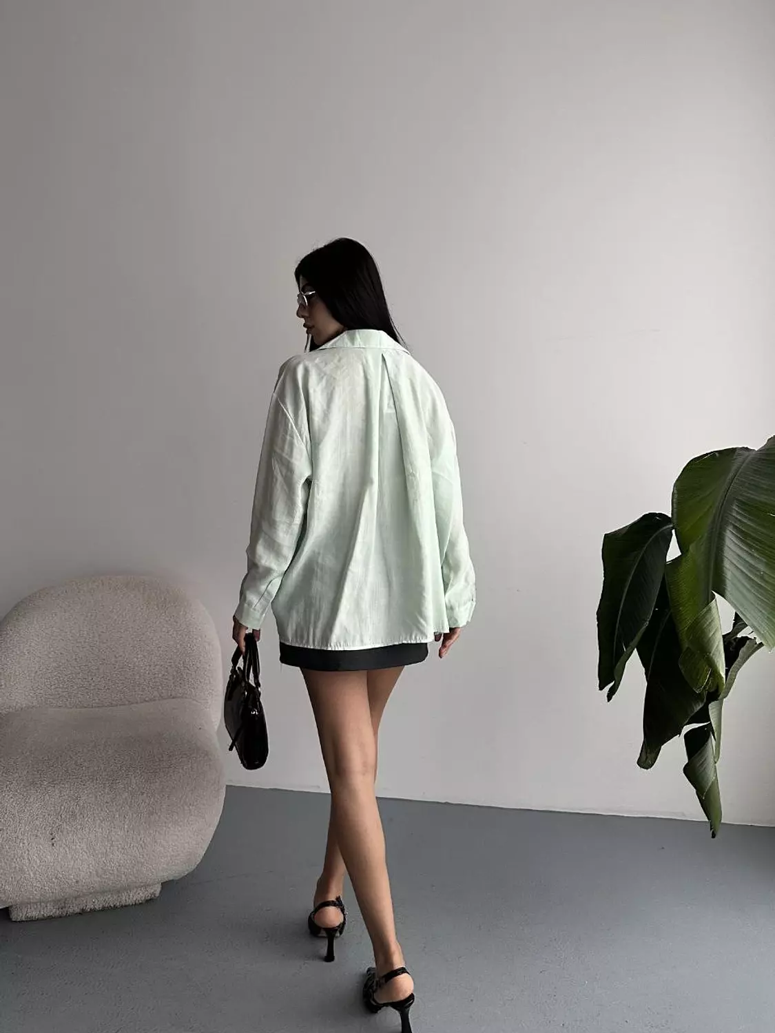 Mint green basic shirt 4