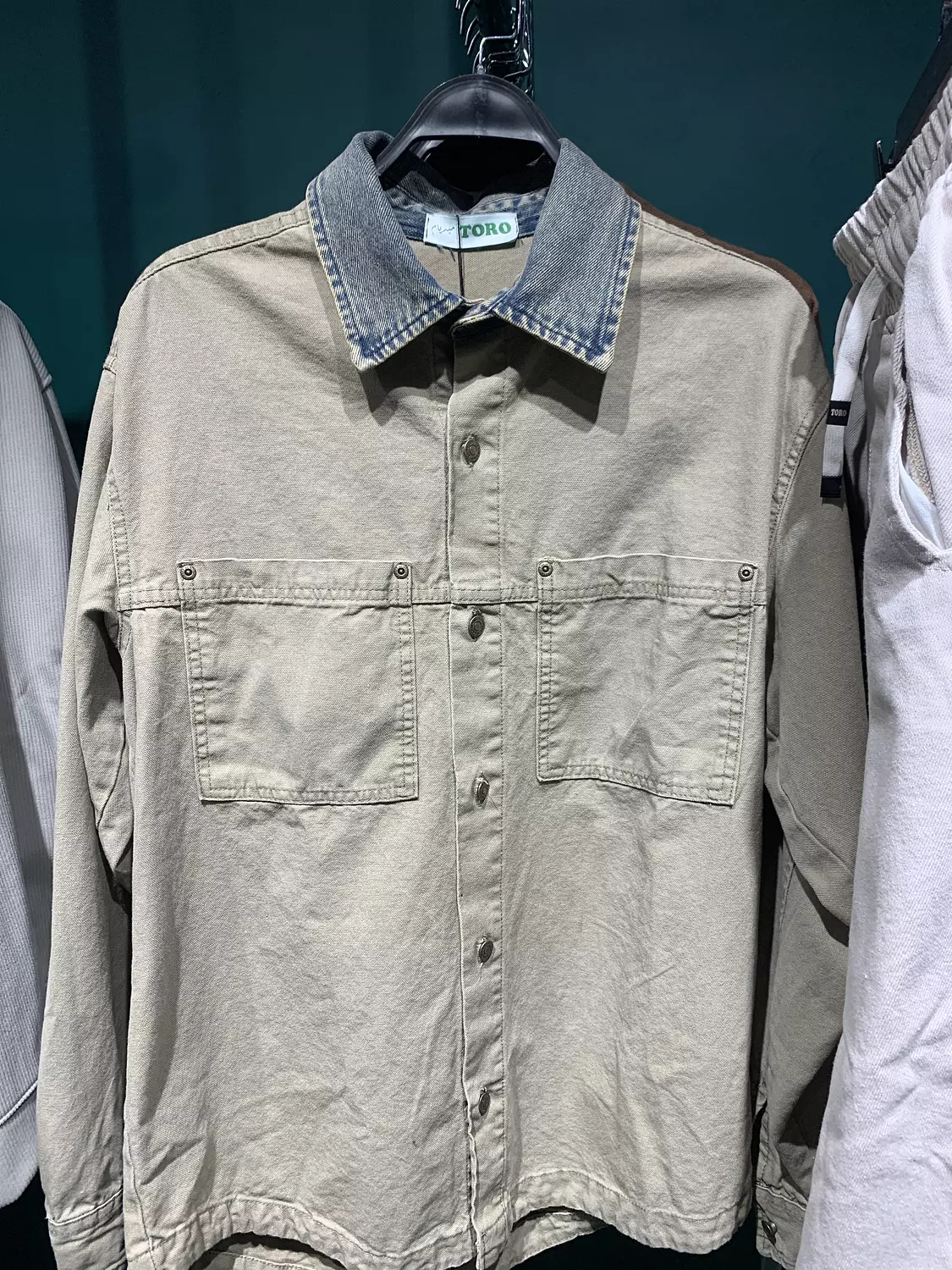 Washed denim shirt S hover image