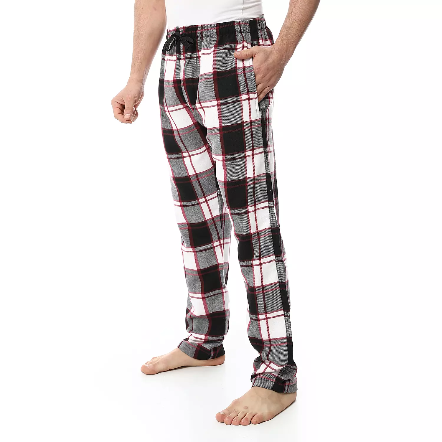 Shorto Winter Check Pants - Black * White * Grey - 4045 - 3 hover image