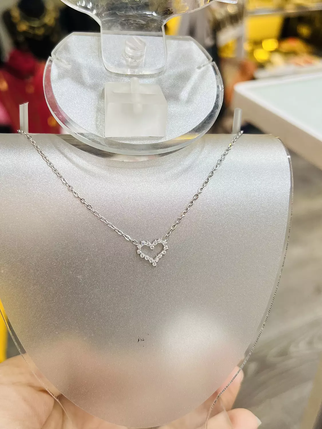 Heart ❤️ silver necklace  image