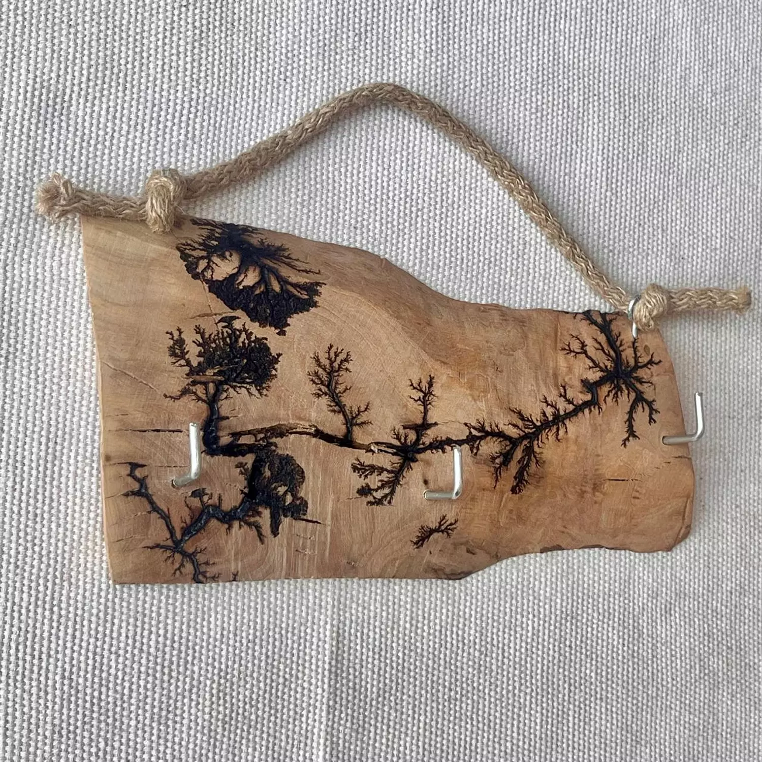 Olive Wood Live Edge Key Holder 5