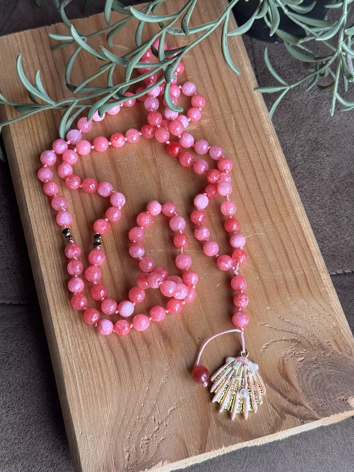 Knotted 99 Bead Rosary  With Pendant Charm ( Stock ) 2