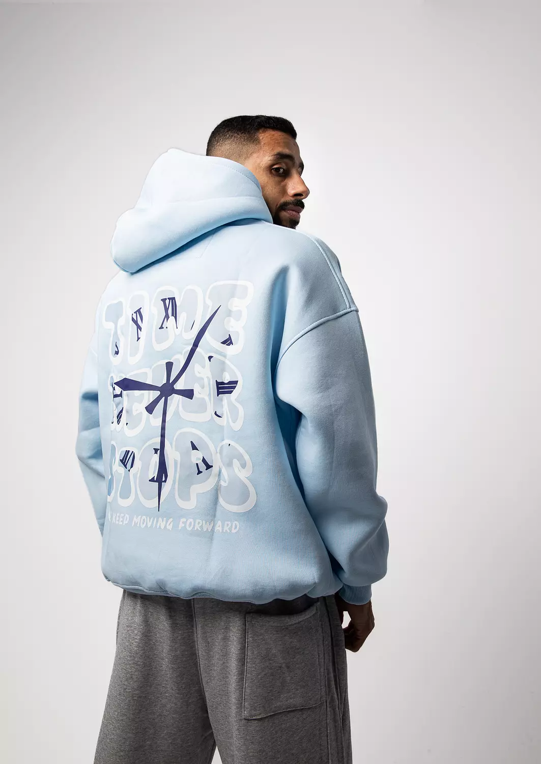 Oversized Baby Blue Hoodie – Cool Wave image